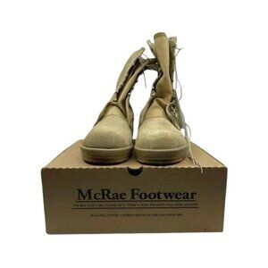 Mcrae Mens Combat Military Boots Desert Tan Round TOE 15.5 WIDE New in‎ Box USA
